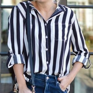 Velvet Heart black and white striped blouse